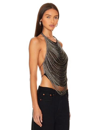 Noir Drape Halter